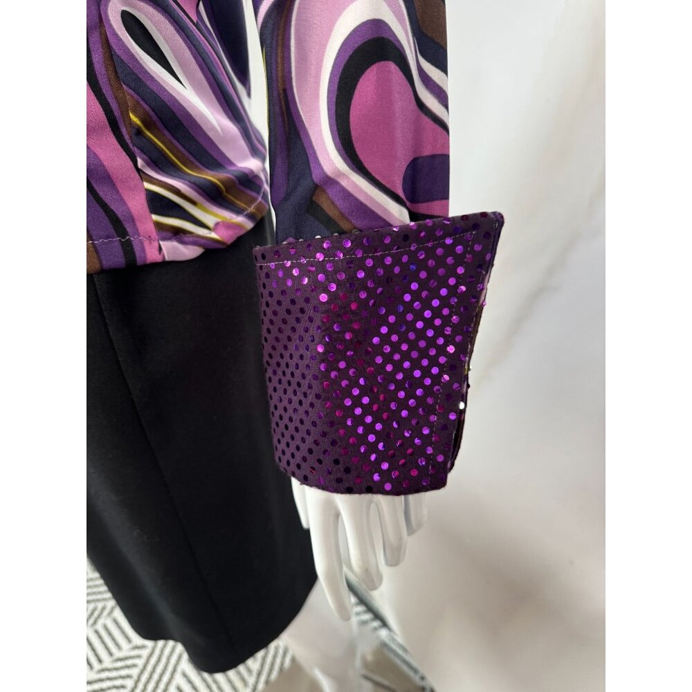 Psychedelic Patterned Jacket With Sequin Collar &… - image 4